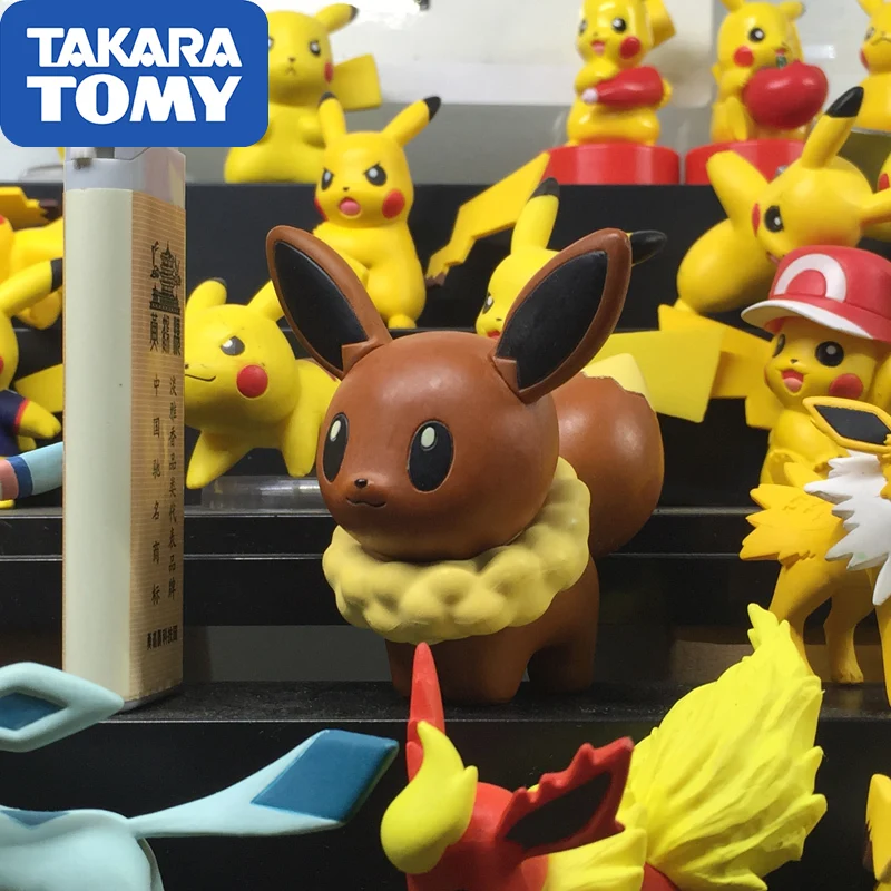 

TAKARA TOMY Genuine Pokemon Large Big Head Doll Eevee Figure Collections Kids Gifts