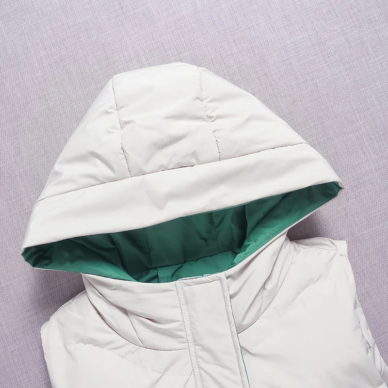 Женский хлопковый жилет с капюшоном новинка 2019 Корейская Зимняя мода надписями