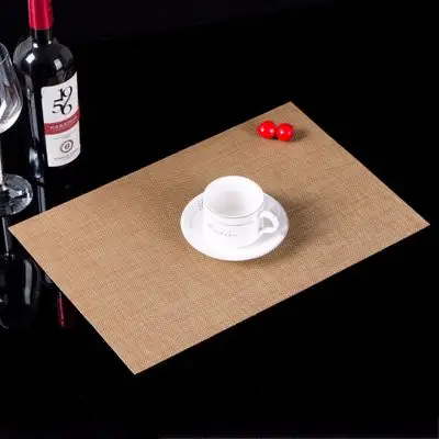 Coffee ПВХ прямоугольное судно, подставка для горячей столовой, коврик для стола, термостойкий держатель для напитков, подстаканник, каминная стойка, индивидуальный коврик для сушки - Цвет: Coffee