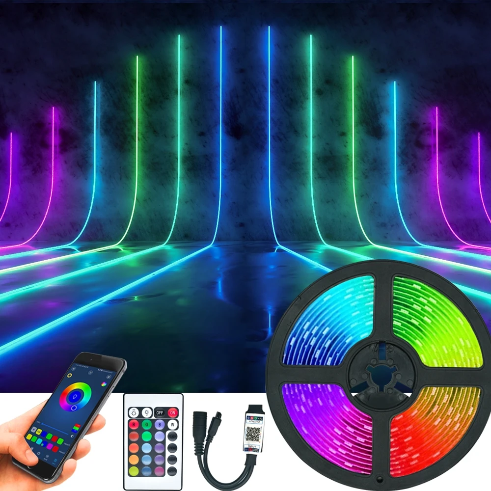 

Bluetooth LED Strips Lights luces LED RGB 5050 2835 Flexible Lamp Tape Ribbon With Diode DC 12V 10M 15M Christmas New Year