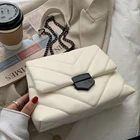 Женские сумки через плечо из искусственной кожи с вышивкой и нитью, модные сумки через плечо с цепочкой, женская брендовая сумка большой вместимости