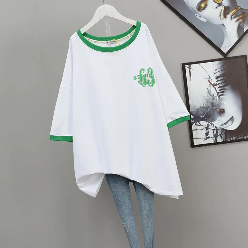 

2022 Summer Loose Slim Korean Short Sleeved T-shirt New Simple Solid Color Casual Cotton All-match Women Tops Tide Free Shipping