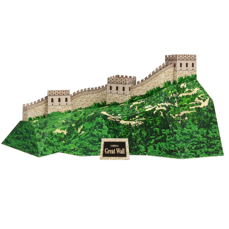 

Китай, «Великая стена», «сделай сам», 3D бумажная модель, набор для строительства, картонные художественные изделия, Детские Развивающие гол...