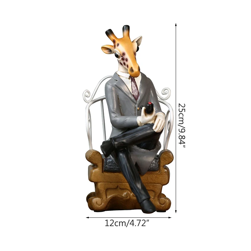 

Abstract Gentleman Deer Sculpture & Statue Home Decoration Figurines Office Decor Crafts Resin Mascot Fengshui Business Gifts