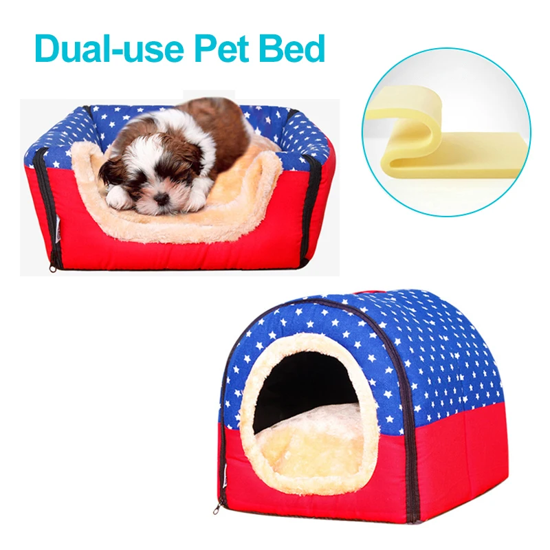 

Dual Purpose Pet Dog Cat Bed Comfortable Soft Folding Breathability Dog Beds For Small Medium Big Dogs Go Out Portable Pet House