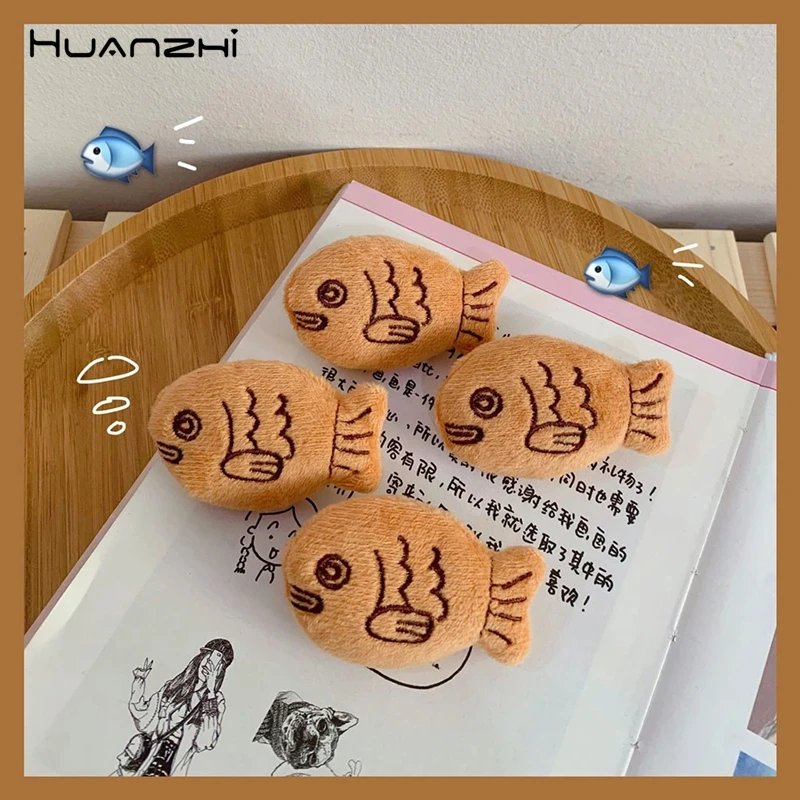 HUANZHI 2020 новая японская зимняя милая плюшевая рыба тайяки очаровательная брошь