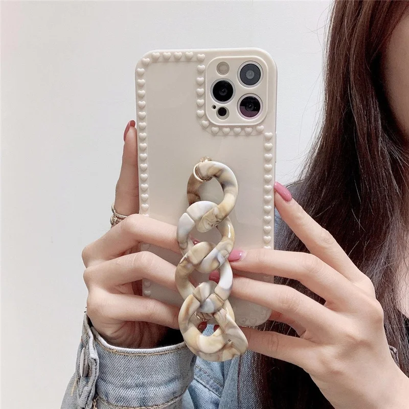 

Suitable for iPhone11 mobile phone case 7/8plus se2 all-inclusive TPU glossy 12pro soft shell x/xs/xr/Max Mini female 6 bracelet