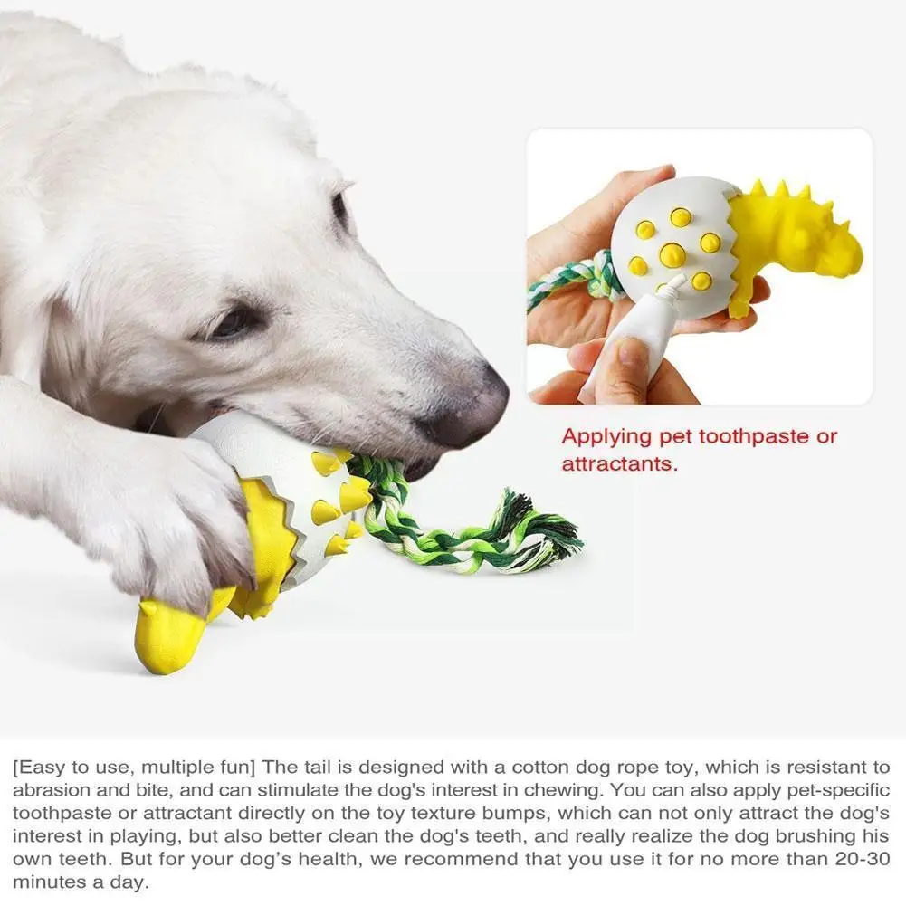 

Interactive Chew Toy Dinosaur Egg Small Tooth Molar Dog Medium Toys Large Cleaning Dogs Goods Accessories Fu Z4r5