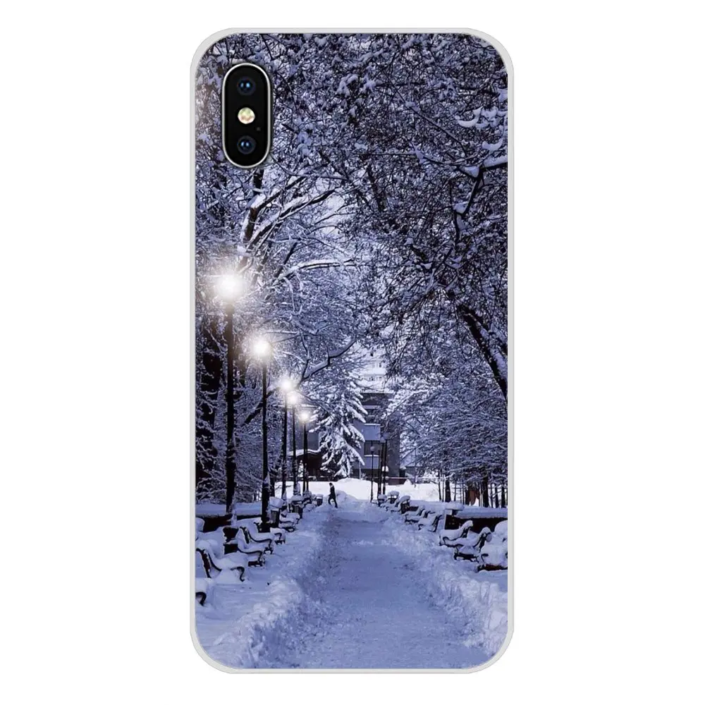Для Xiao mi 4 mi 5 mi 5s mi 6 mi A1 A2 5X6X8 9 Lite SE Pro mi Max Mix 2 3 2S пейзаж зимний свет снежные аксессуары чехол для телефона - Цвет: images 8