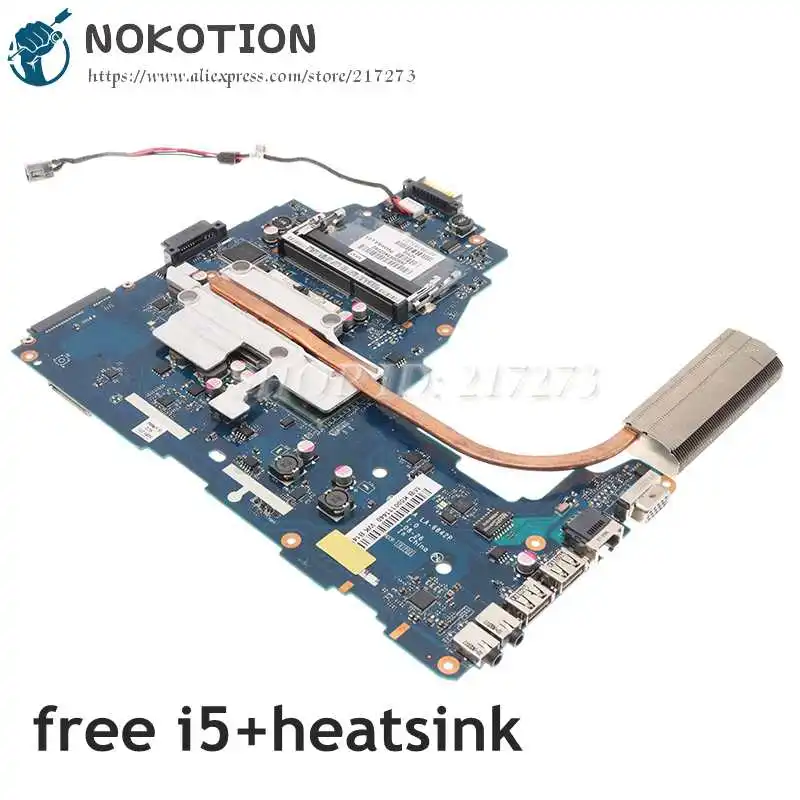 NOKOTION LA-6842P для TOSHIBA C660 материнская плата i5 + радиатора подходит PWWAA LA-6843P K000111550 toshiba