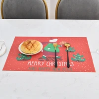 inyahome pvc christmas place mats vinyl non slip washable table mats anti skid table mats for kitchen table housewarming gifts