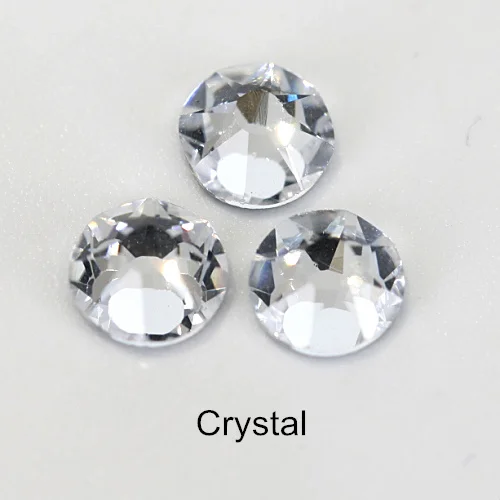 Crystal Стразы горячей фиксации, цветные, железные стразы, лучшее качество, 8 больших и 8 маленьких стразов, стразы горячей фиксации для свадебного платья F0059, 1440 шт - Цвет: Crystal