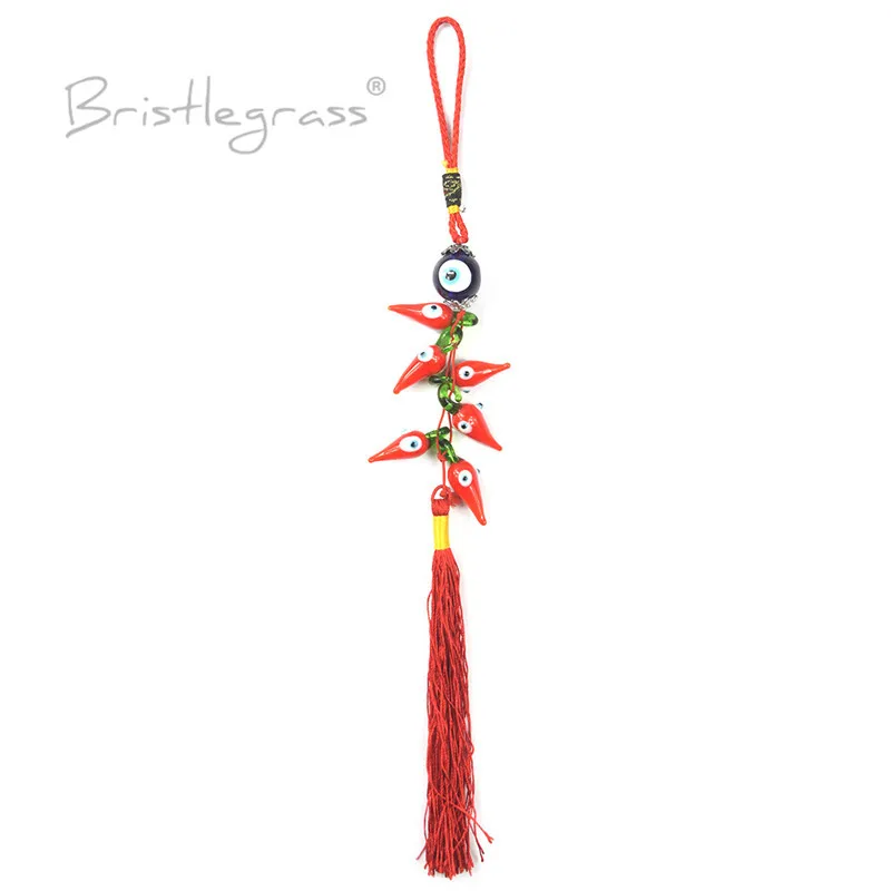 BRISTLEGRASS Турецкая голубой с клипсами Дурной глаз чили Ленточки автомобиль