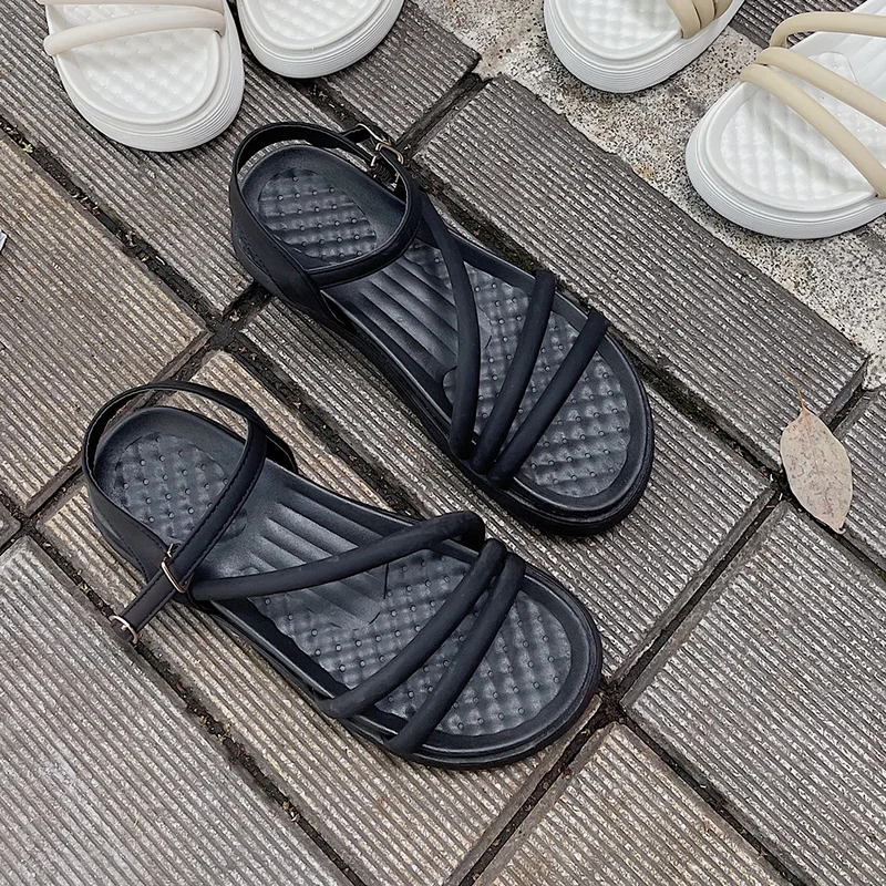 

Женские сандалии на плоской подошве, туфли в римском стиле, для колледжа, в стиле интернет-знаменитостей, лето 2021
