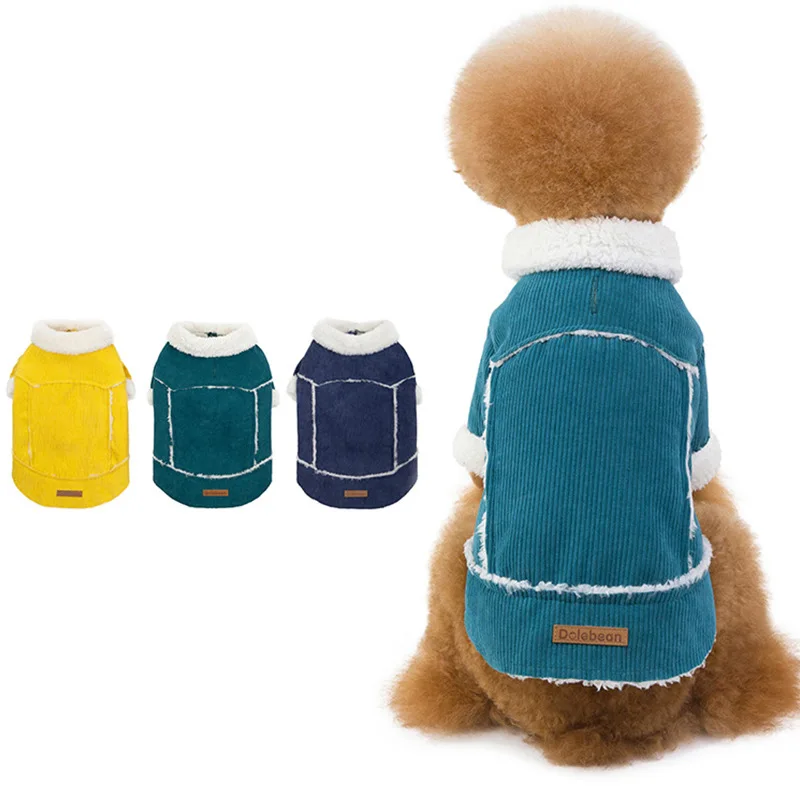 

Dog Winter Clothes Plus Fleece Fur Collar Down Jacket For Pet Top Quality Medium and Small Dog Chihuahua Hooded Clothes