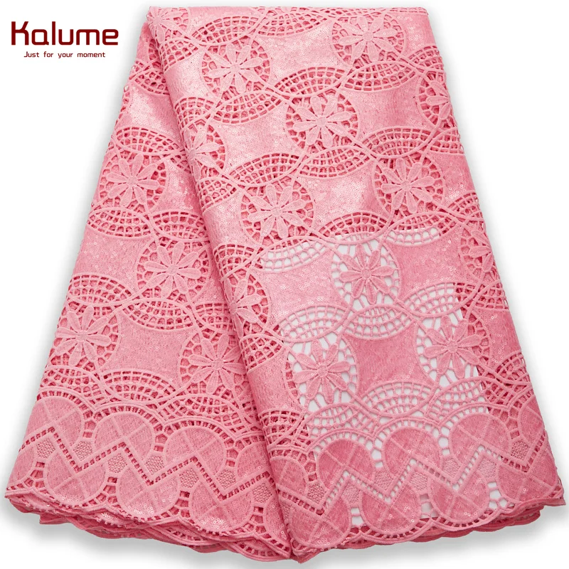 Kalume африканский гипюр шнур кружевная ткань блестки белый в нигерийском стиле 2022