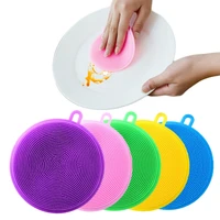 5pcs dishwashing sponge silicone cleaning brush multi functional fruit vegetable cutlery kitchen tools kitchenware brushes