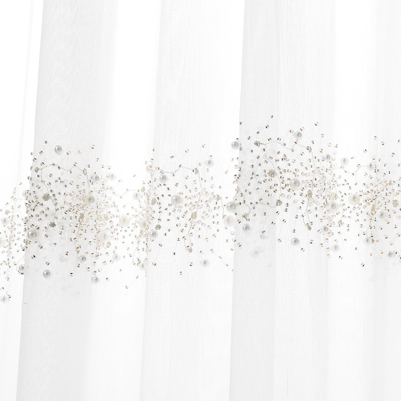 

Прозрачные белые/серые тюлевые шторы Tiyana ZH452