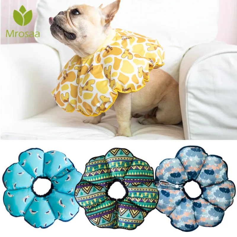 Pet защитный воротник собаки шеи конус милый цветок восстановление анти-укуса