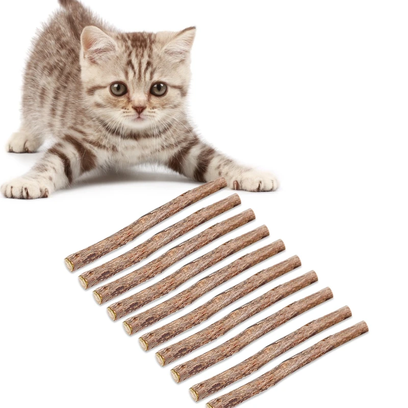 

Natural Catnip Pet Cat Toy Molar Toothpaste Branch Cleaning Teeth Silvervine Matatabi Cat Snacks Sticks cat food