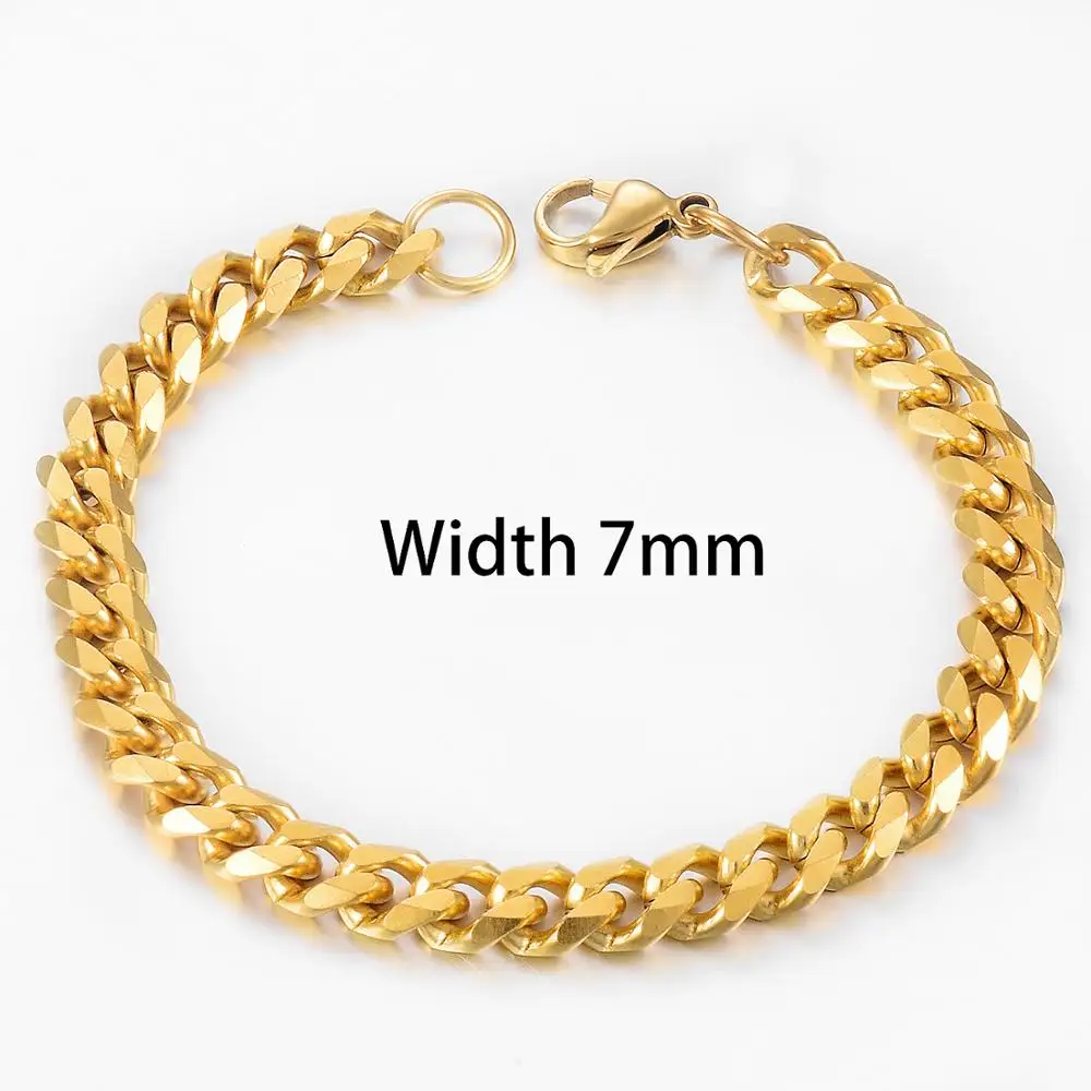Women's Stainless Steel Cuban Gold Bracelet Can Give Fashion Jewelry | Украшения и аксессуары