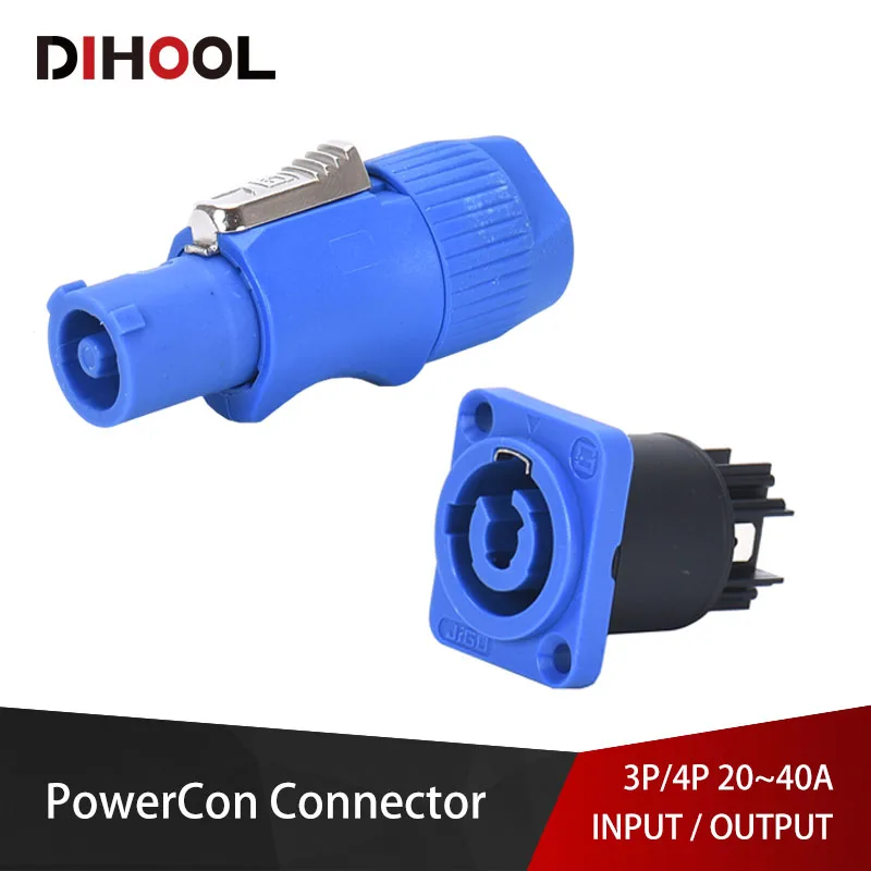 3/4 контактов PowerCon 20/40A 250 В аудиокабель штекер и гнездо для панели динамиков