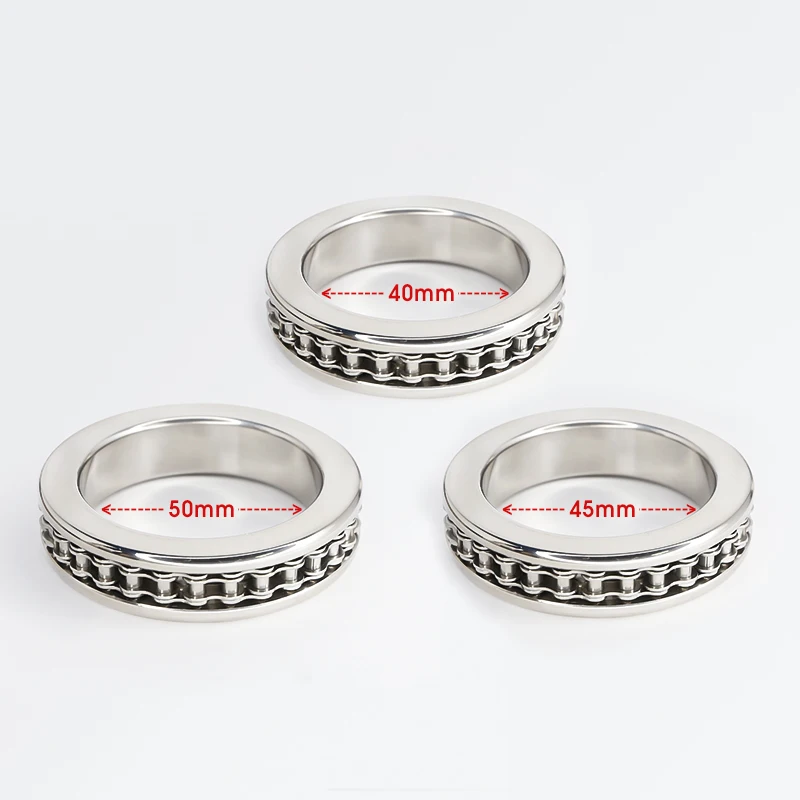 Моторная цепь кольцо на пенис головки из нержавеющей стали для мужчин