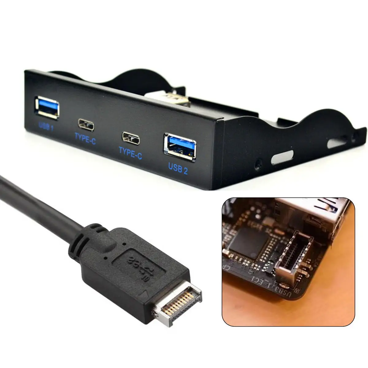 Разъем передней панели CY USB 3 1 внешний разъем для 0 и концентратор с 4 портами