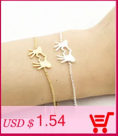 Pulseras Mujer Moda Stainless Steel Origami Elephant Bracelets For Women Lucky Jewelry Gold Silver Chain Charm Bracelet
