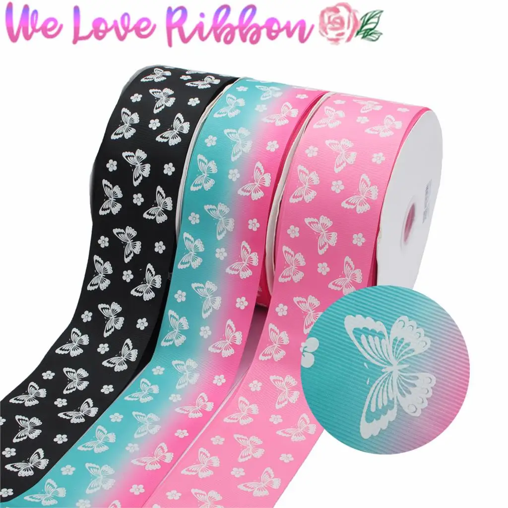 3 &quot75 мм животное Бабочка белые чернила печать светится в темноте Радуга