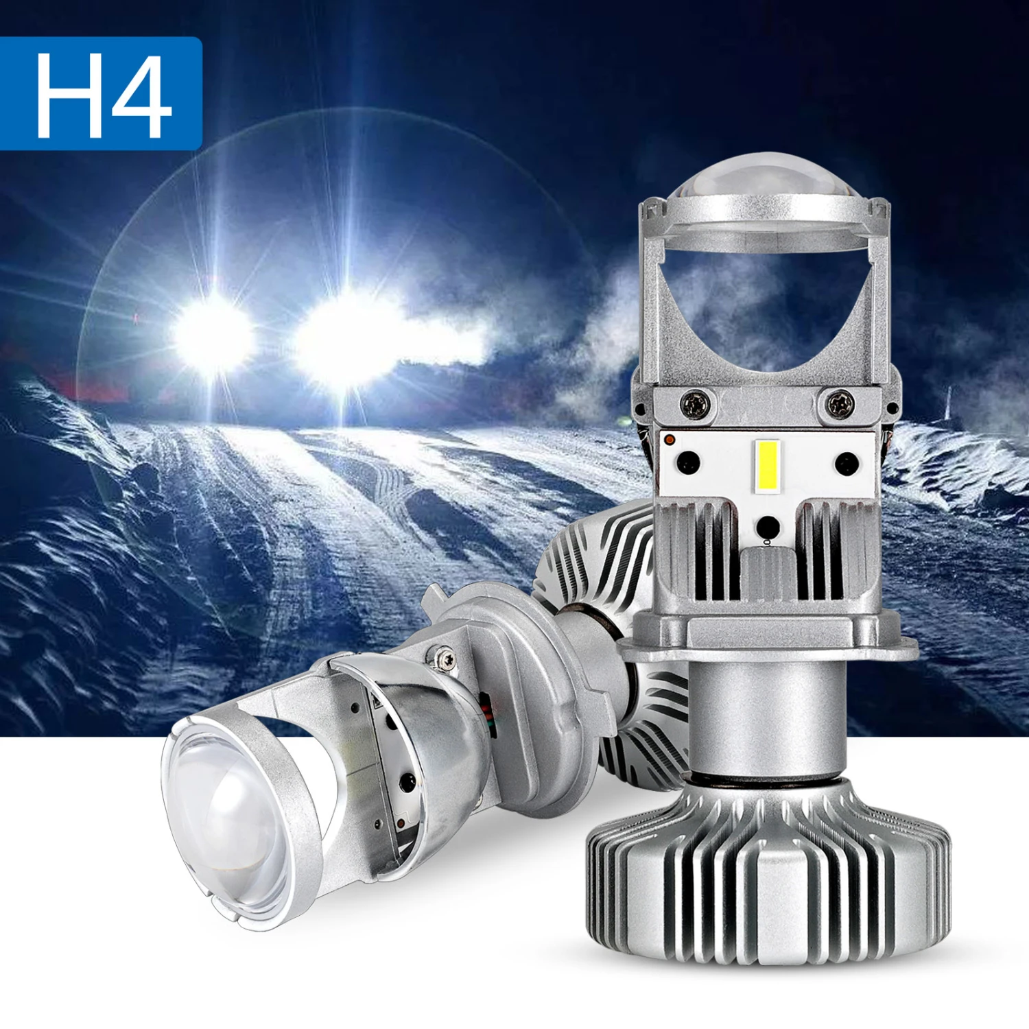 NOVSIGHT H4 светодиодный мини Canbus объектив проектора лампы для фар 80 Вт Автомобильные