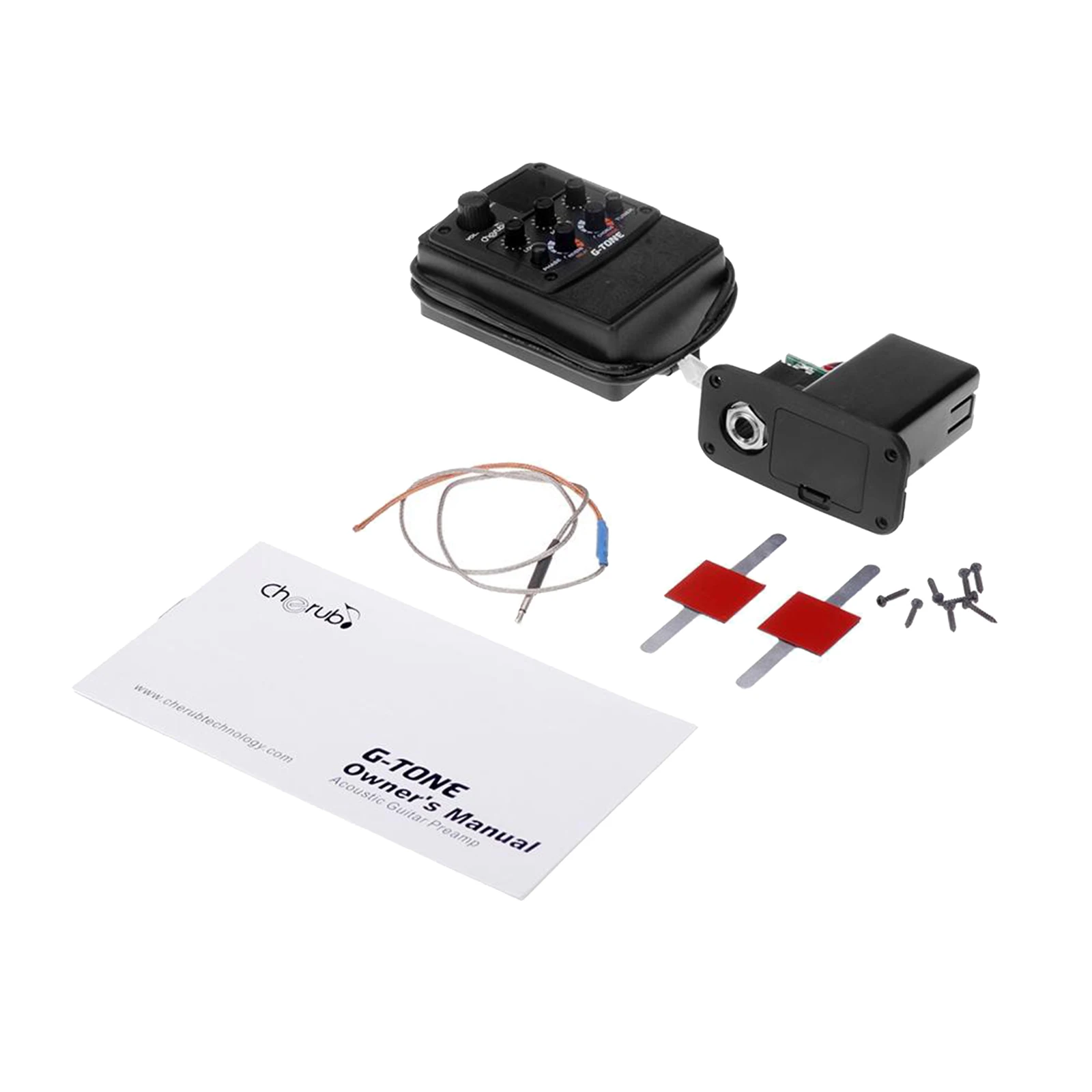 

Acoustic Guitar Preamp Piezo Pickup LCD Tuner with Reverb/Delay/Chorus/Wide Effects Adjust Volume Tone Control