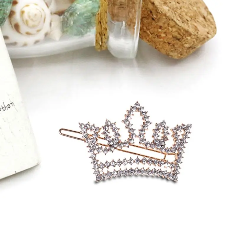 Милая принцесса геометрические боковые челки мини-заколки для волос женские с