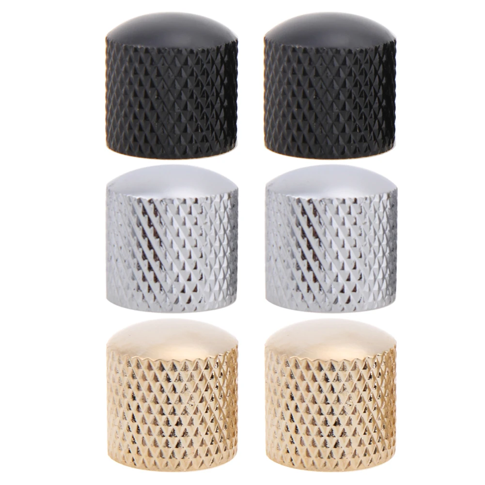 

4pcs Metal Guitar Bass Volume Tone Knobs Dome Tone Knobs for Electric Guitar Volume Control Knobs