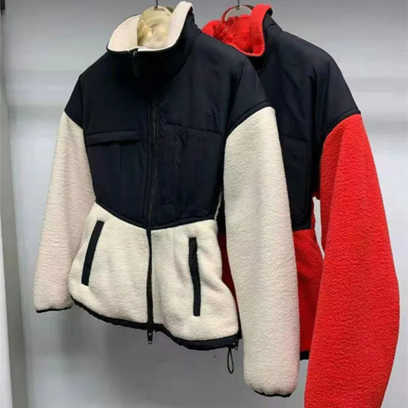 Женское теплое пальто из искусственной овечьей шерсти с длинным рукавом на