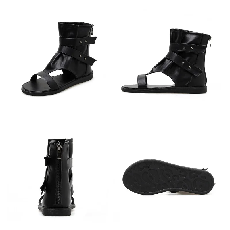 Женские римские сандалии Phoentin с открытым носком новая модель 2020 года плоская