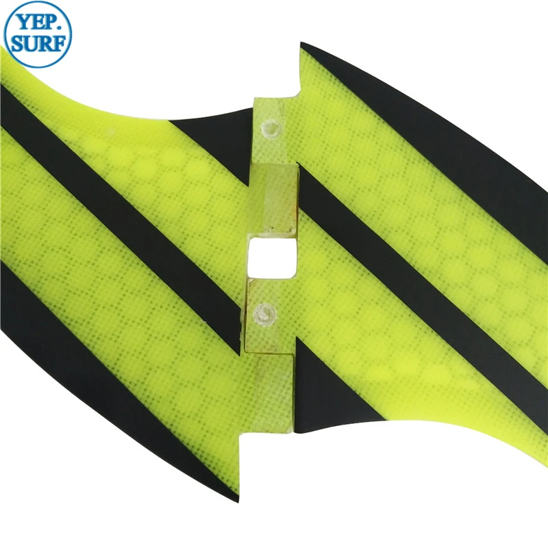 

Surf FCS G5 Fins Yellow color Yep surf fins Honeycomb Fiberglass Upsurf Surfboard Fin Fin in Surfing