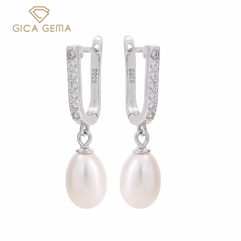 

GICA GEMA Classic 925 Sterling Silver Fashion Hot Sale Creative Design Pearl Tassel Earrings for women Fine Jewelry