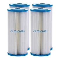 big blue 20 %c2%b5m pleated washable sediment water filter whole house 10 x 4 5 4 pack