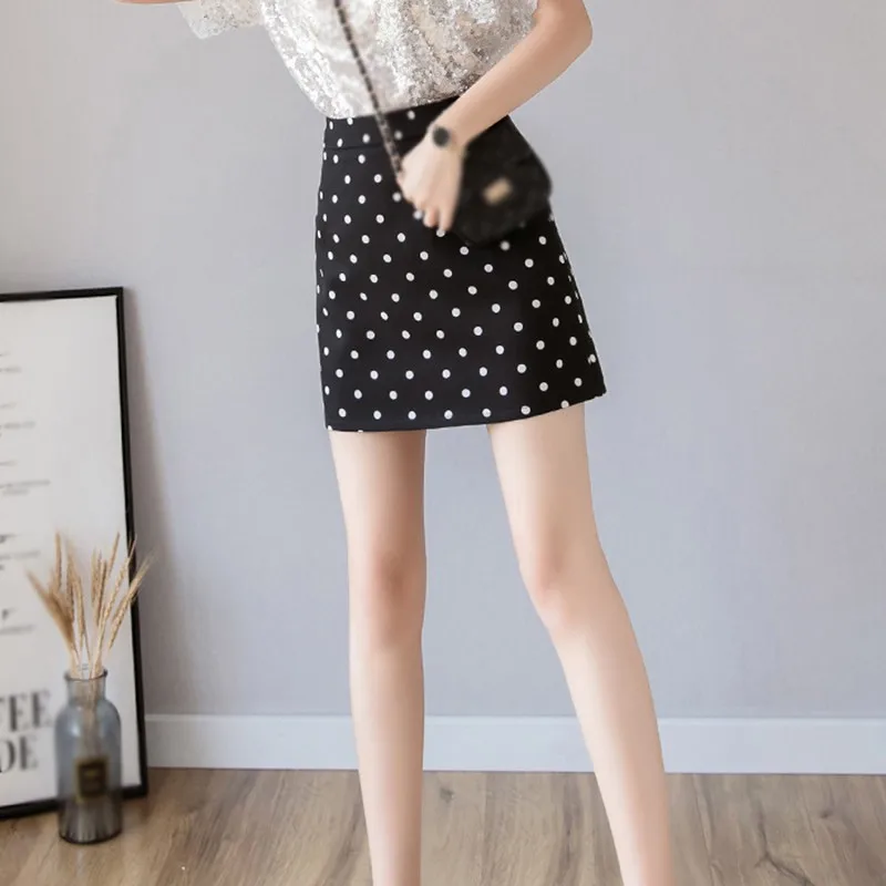 

Spring Summer Fashion Wild Slim Dot Print Skirt