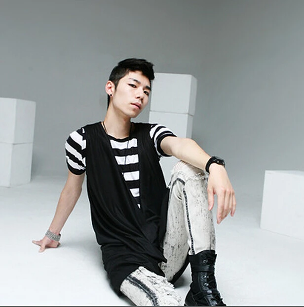 

Salon Personalized Fashion Summer Clothing In Long-term Man Singer With The Division Metrosexual Vest / S-3xl