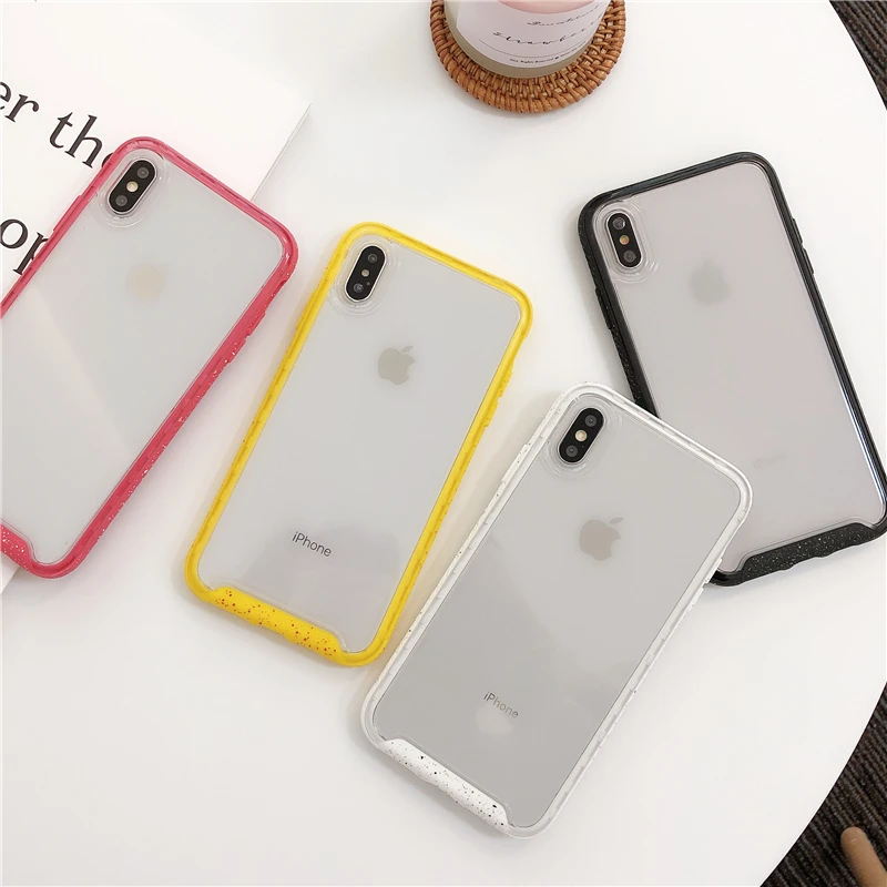 Lovebay яркие цветные чехлы для iPhone XS Max XR X 7 8 Plus мягкий ТПУ акриловый простой