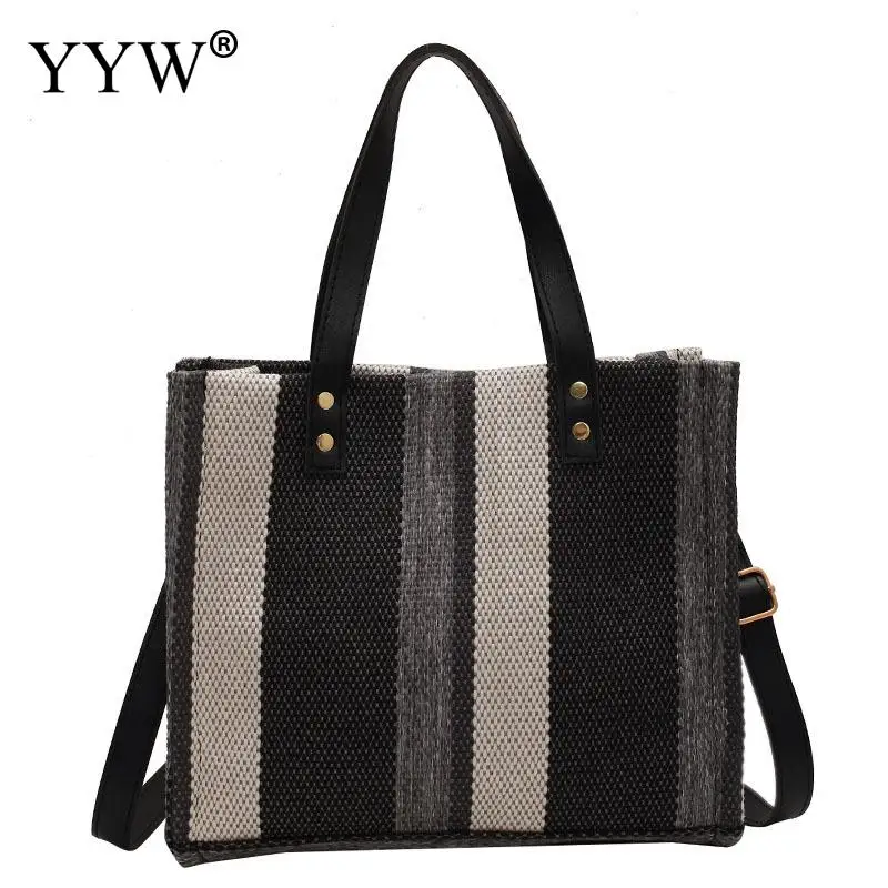 

2021 Fall Winter Canvas Handbag Totes Top Handle Bag Soft Surface With Hanging Strap Women'S Handbags Branded Trending Shoulder