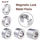 Металлические шарики, подвеска-Мошонка, удерживающее кольцо, бондаж на пенис, Мошонка, магнитный замок, тренировочное кольцо, 5 размеров для мужчин