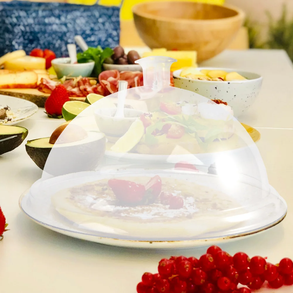 

1Pc Acrylic Round Food Cover Durable Food Tent Food Insulation Lid for Home Bread Dessert Dish Transparent (8-inch 21c