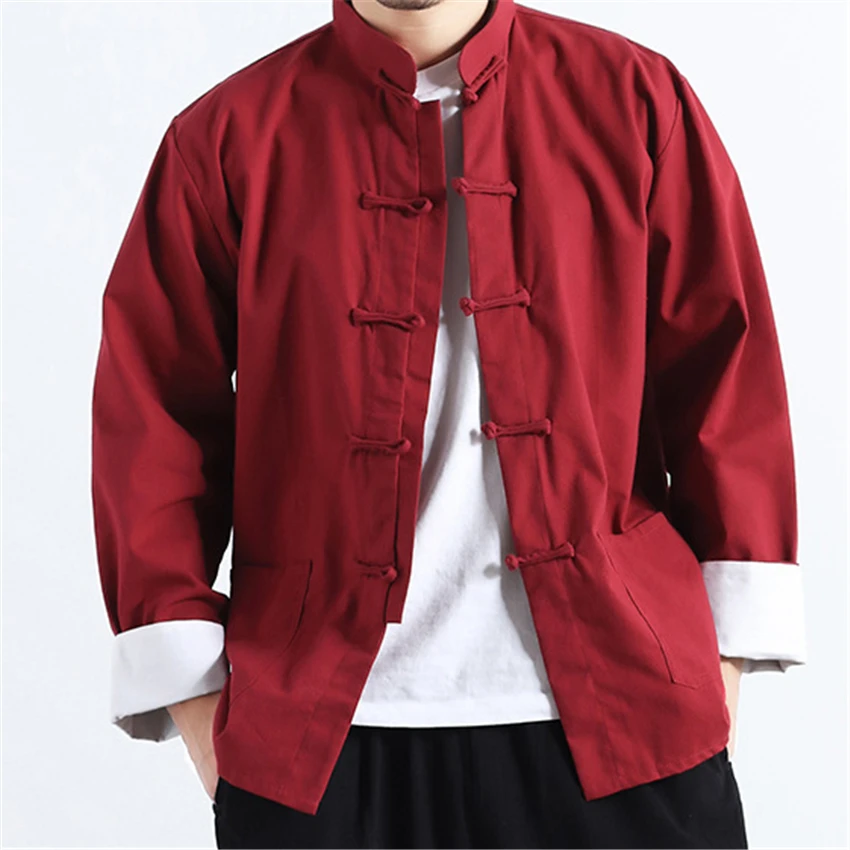 Китайская рубашка 2021 мужская куртка костюм танга праздничный стиль китайская