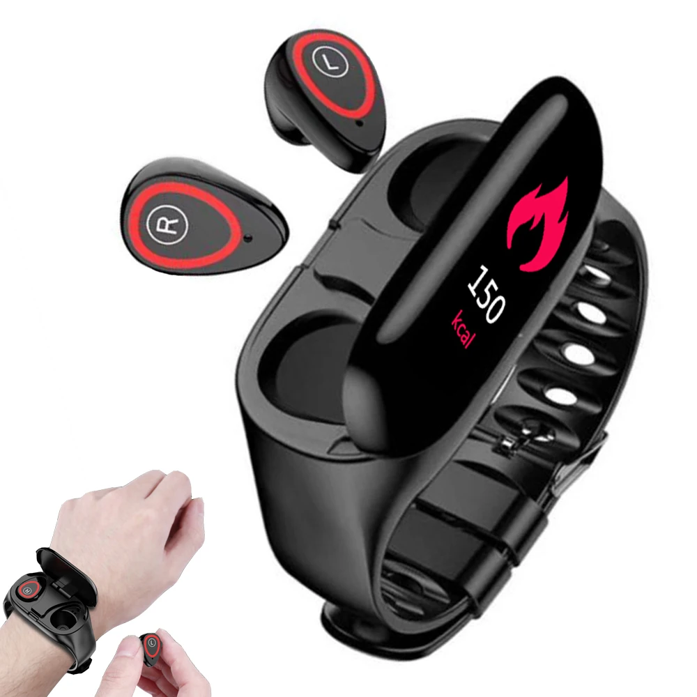 Умные часы M1 для женщин и мужчин с Bluetooth наушники монитор пульса артериального