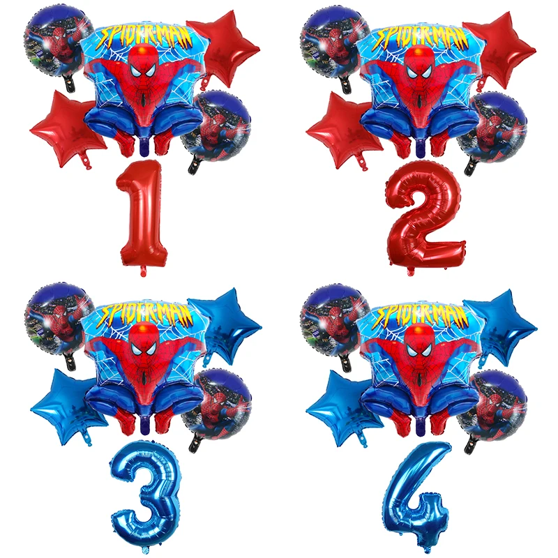 Воздушные шары Spider Superhero Man Foil Balloons Air Globos Avengers для детского праздника 1, 2, 3, 4, 5 лет, украшение для дня рождения и вечеринки, игрушка для детей на Baby Shower.