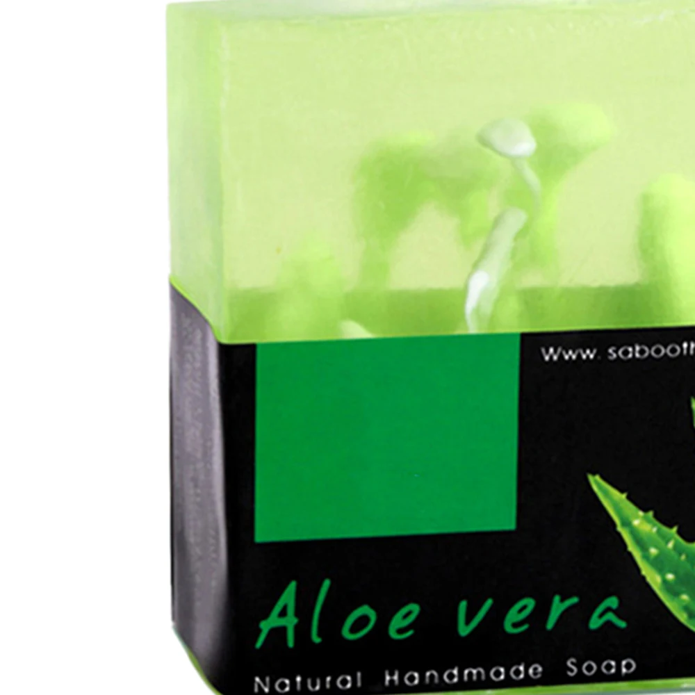 

New 1pc Natural Aloe Handmade Soap Moisturizing Whitening Natural Essential Oil Facial Cleansing Soap Facial Cleansing Supplies