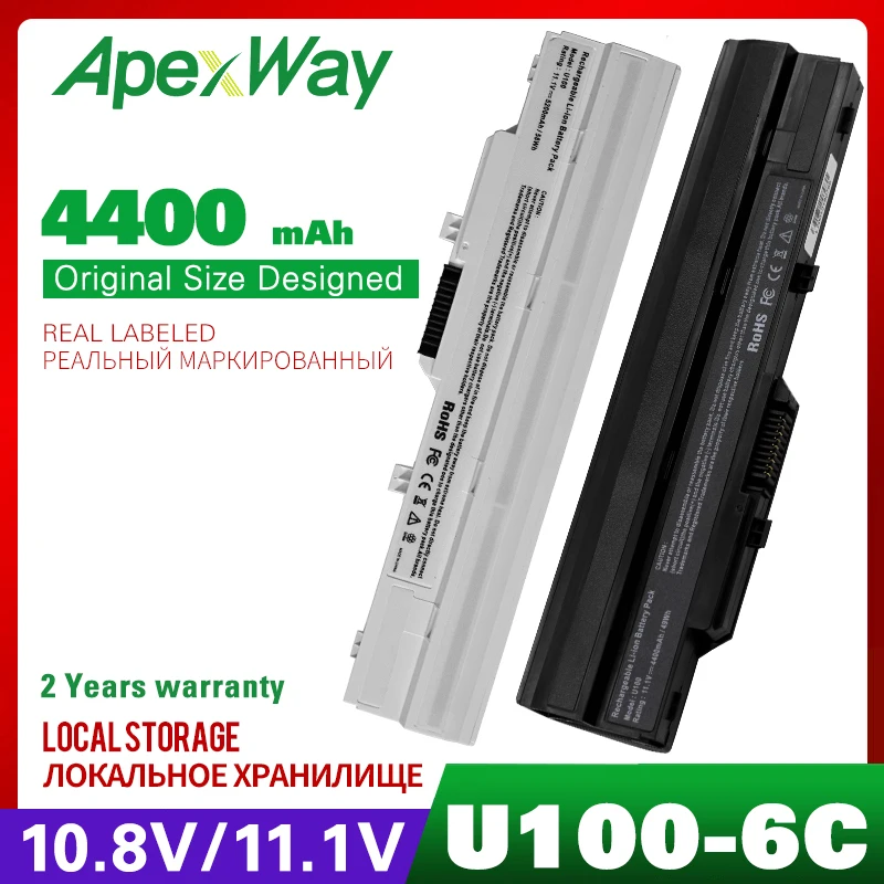 

Аккумулятор Apexway BTY-S11 BTY-S12 для ноутбука MSI Wind U90 U100 U210-006US Wind12 U200 U210 U230, Medion Akoya Mini E1210